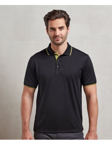 P-PR618-Mens Contrast Coolchecker® Polo